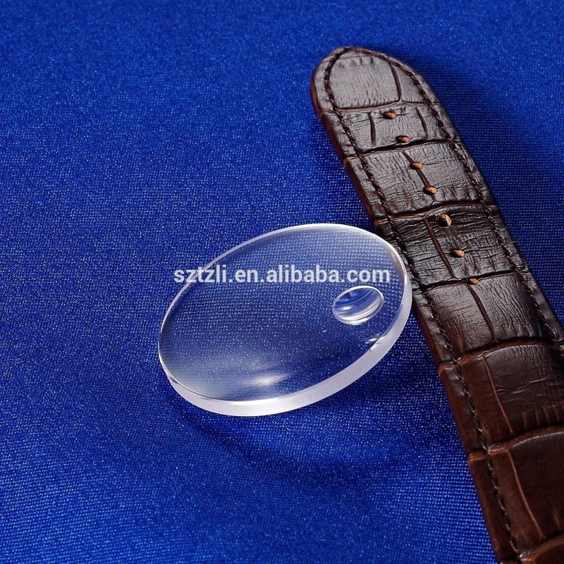 9H Hardness Round Convex Sapphire Glass Used For Sapphire Watch